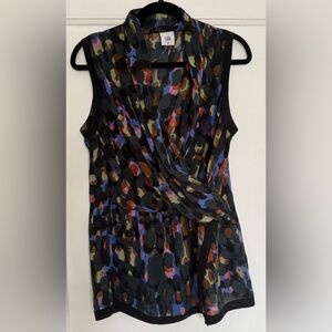 CAbi Flaunt Faux Wrap Sleeveless Blouse